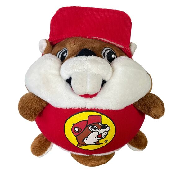Buc-ee’s Beaver Plush 8” Red Shirt Jaag 2015 Stuffed Animal Toy Cap Logo TX Gift - Picture 1 of 12